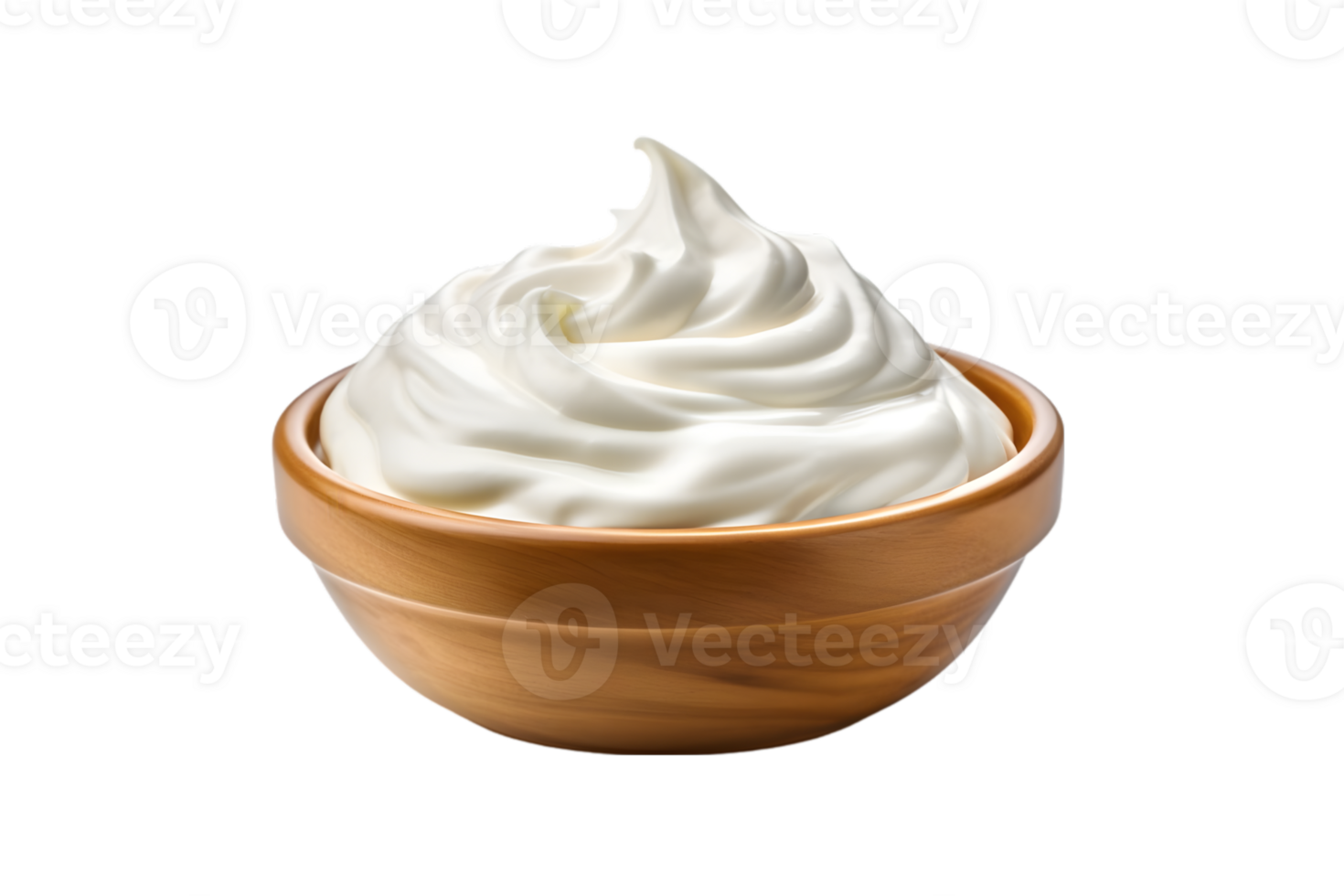 Creamy sour cream on transparent background png