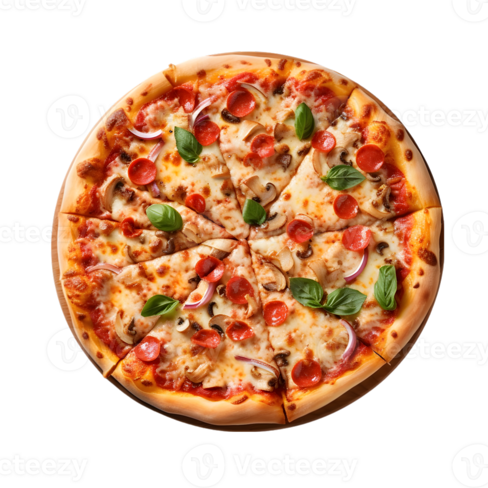pepperoni Pizza en transparente antecedentes png