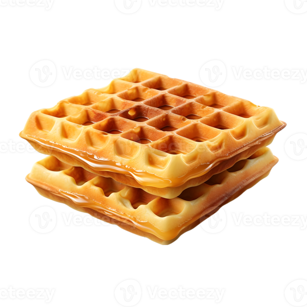 Belgian waffles on transparent background png