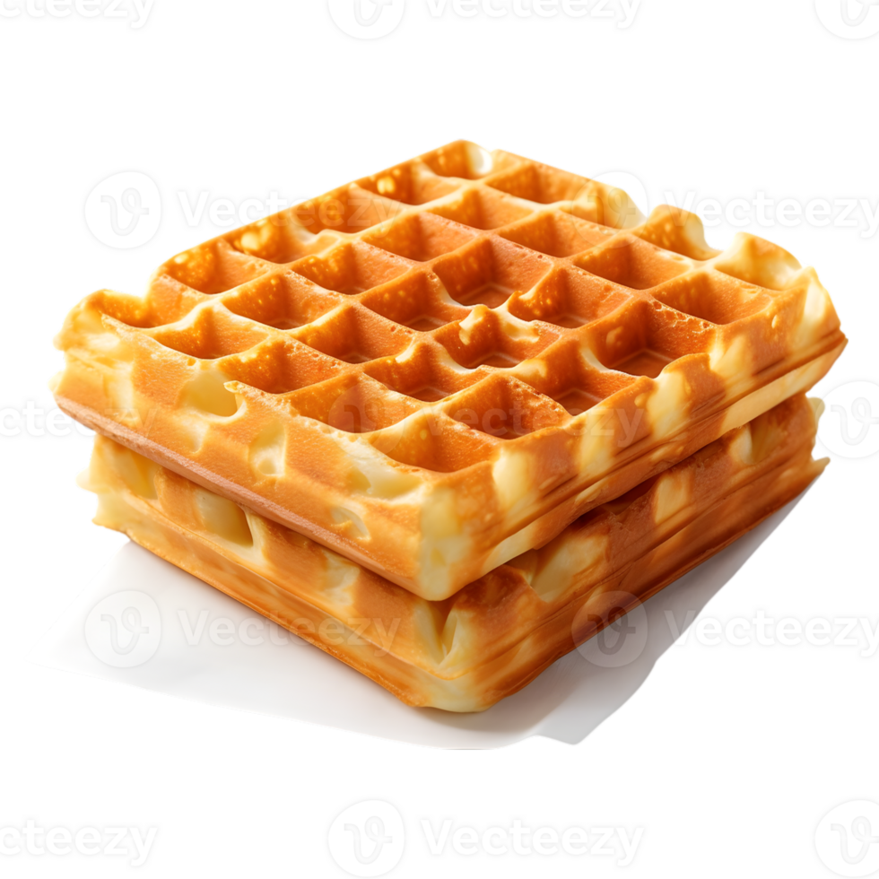 Belgian waffles on transparent background png