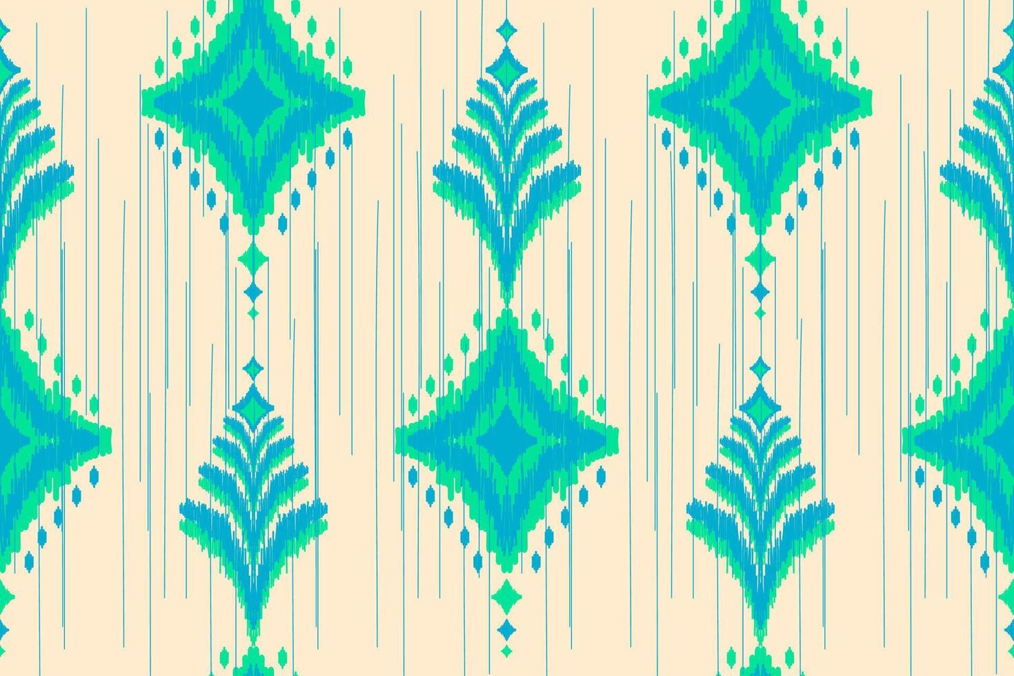 Ethnic ikat seamless pattern in tribal. Aztec geometric ethnic ornament print. Ikat pattern style. Design for background, wallpaper, illustration, fabric, clothing, carpet, textile, batik, embroidery. vector