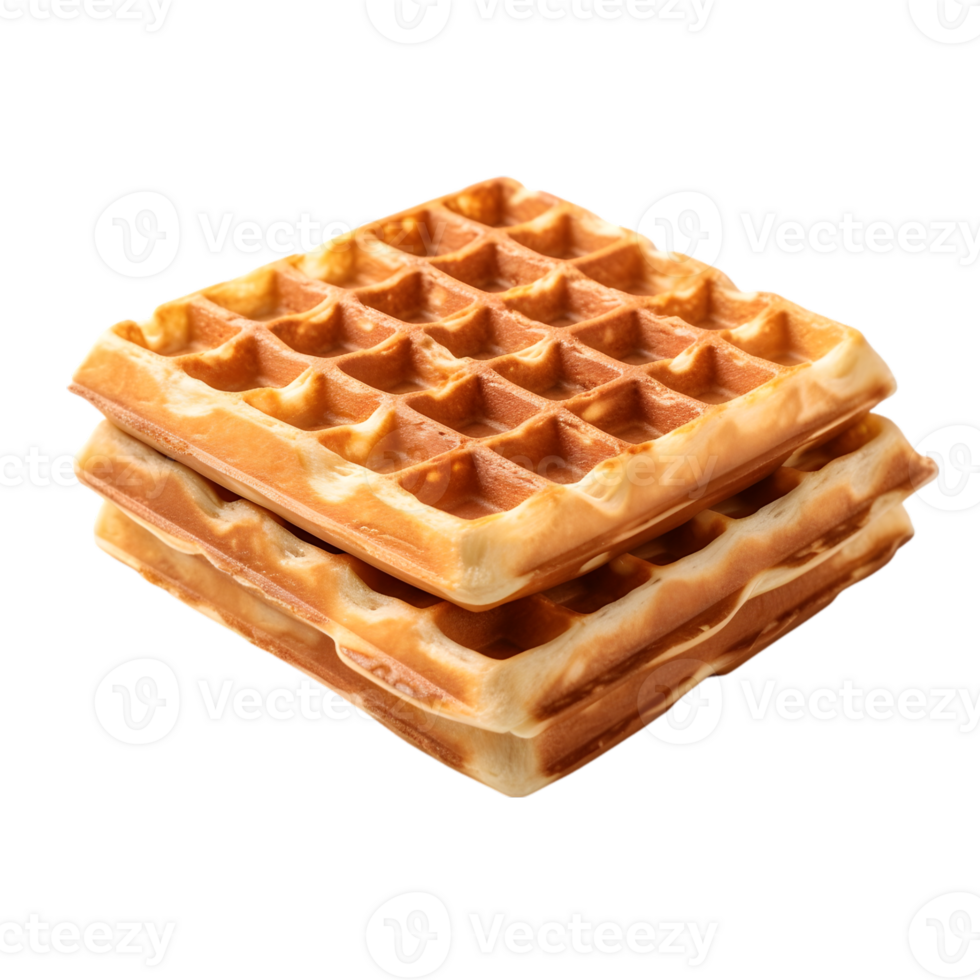 Belgian waffles on transparent background png