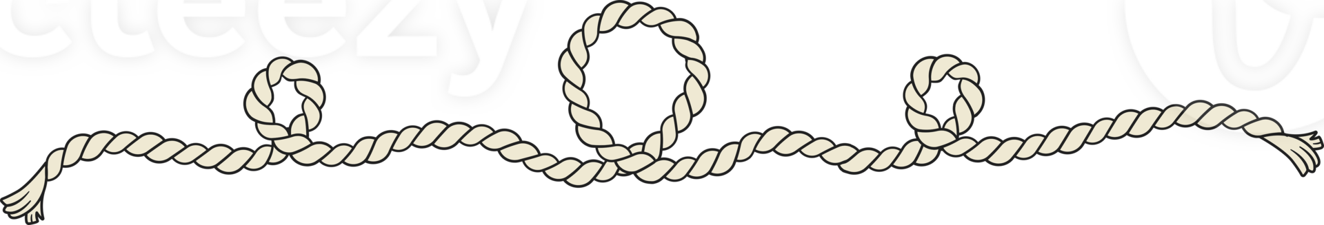 Rope border and corner. lasso with corner loops. png