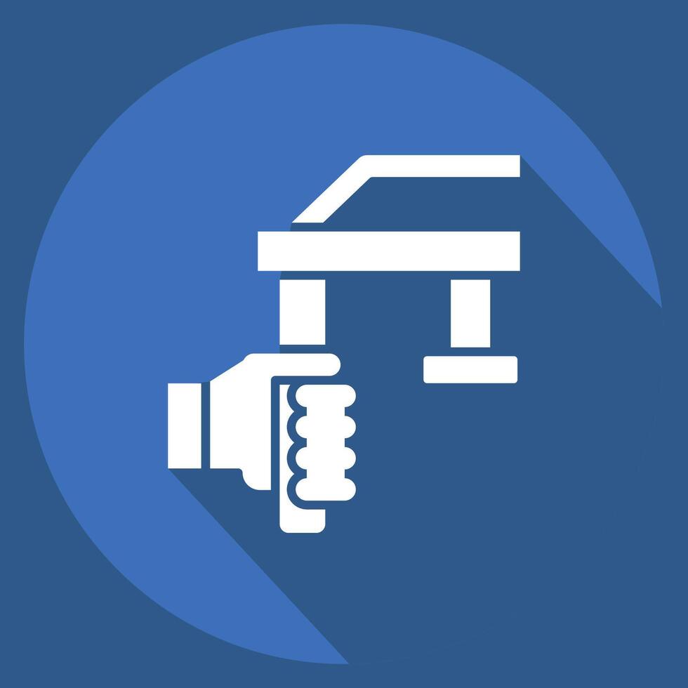 Icon Fuel Injector. related to Car Maintenance symbol. long shadow style. simple illustration vector