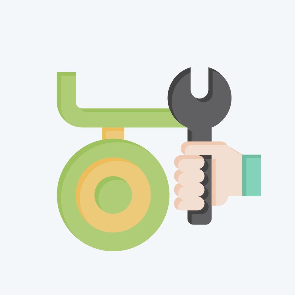 Icon Brake Caliperr. related to Car Maintenance symbol. flat style. simple illustration vector