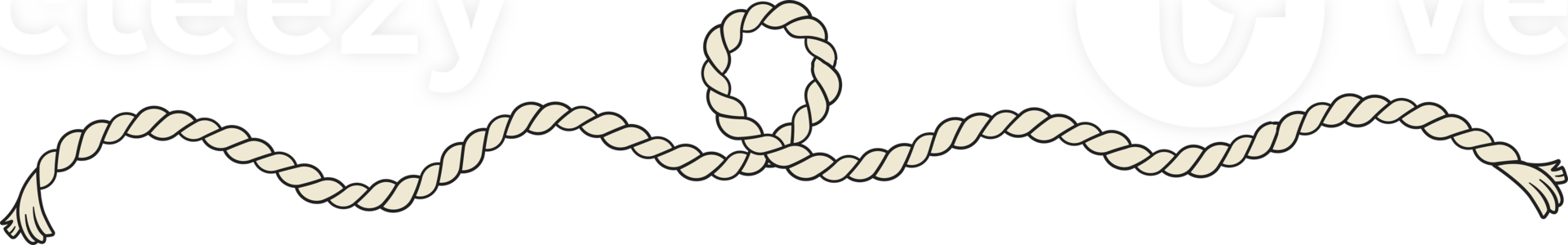 Rope border and corner. lasso with corner loops. png