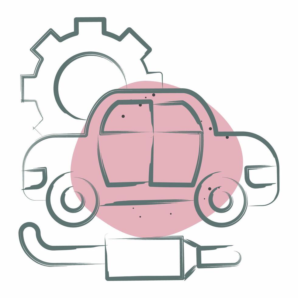 Icon Exhaust. related to Car Maintenance symbol. Color Spot Style. simple illustration vector