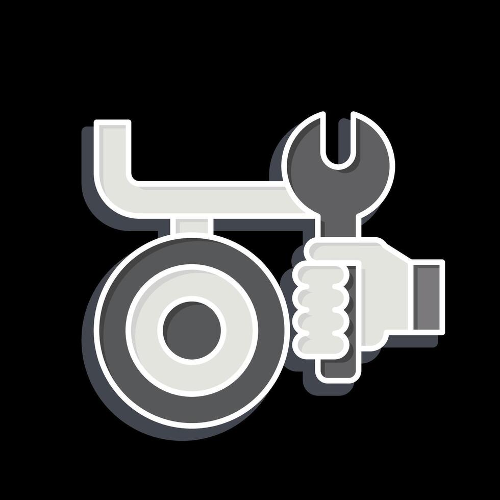 Icon Brake Caliperr. related to Car Maintenance symbol. glossy style. simple illustration vector