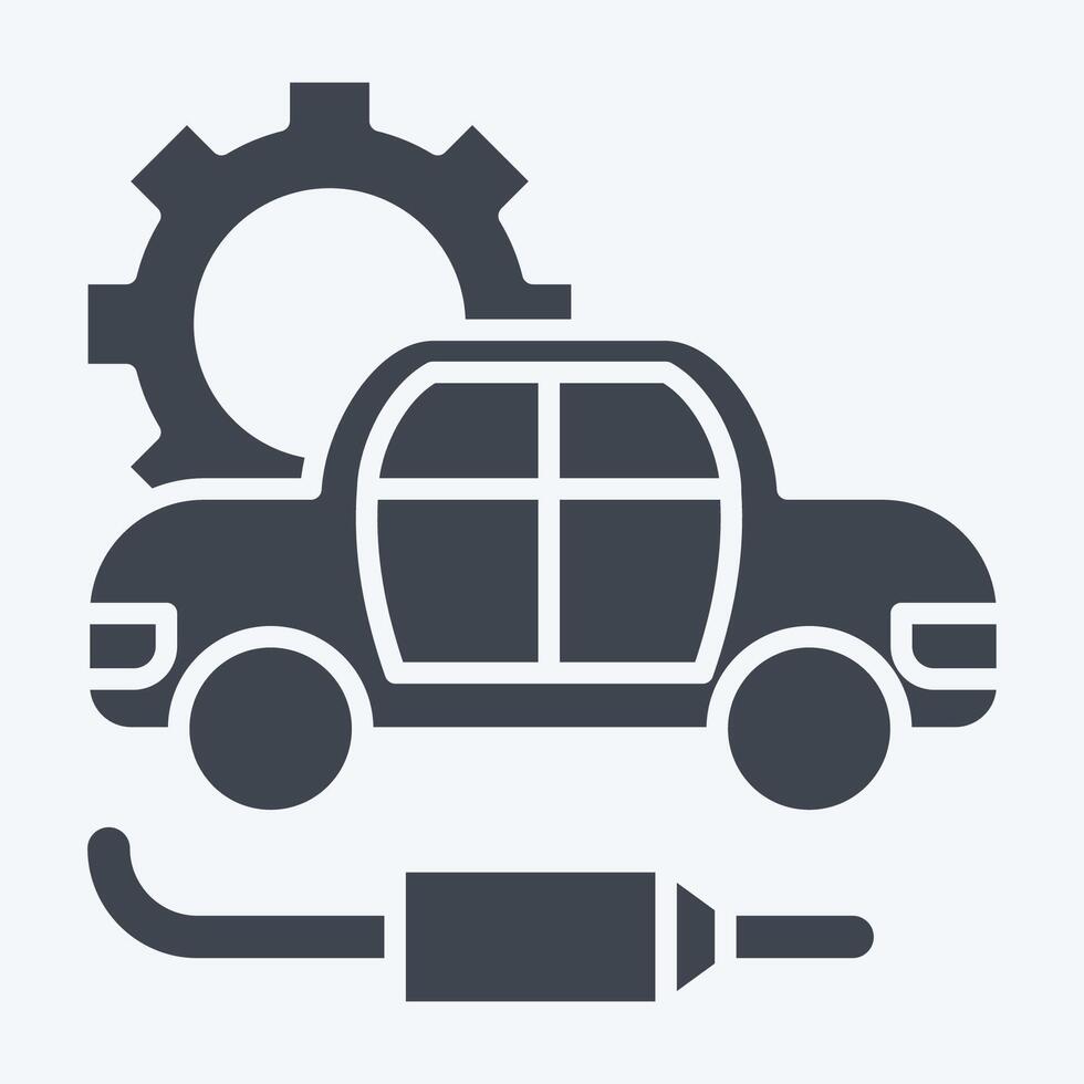 Icon Exhaust. related to Car Maintenance symbol. glyph style. simple illustration vector