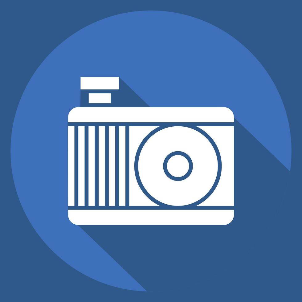 Icon Engine Cooling System. related to Car Maintenance symbol. long shadow style. simple illustration vector
