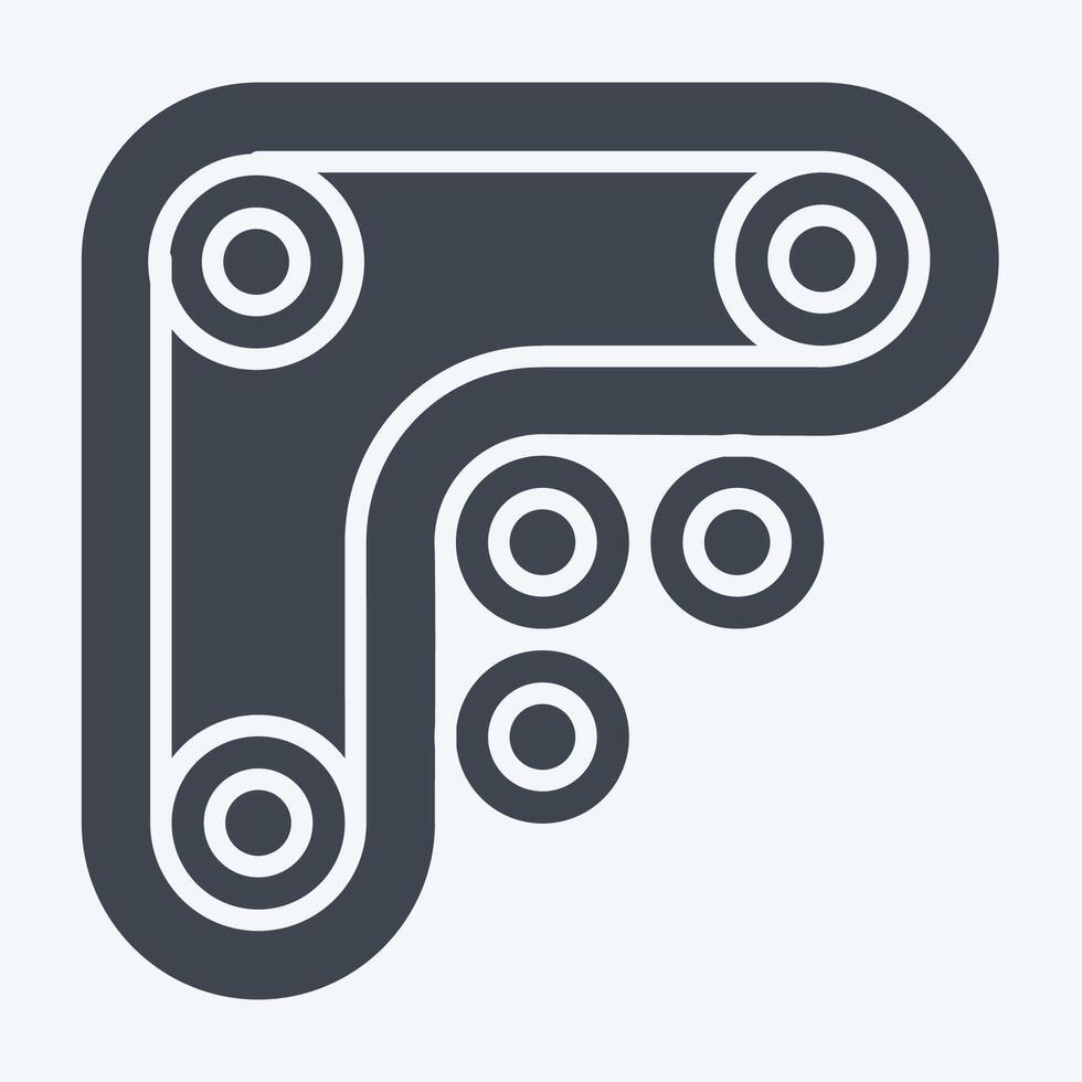 Icon Drive Belt. related to Car Maintenance symbol. glyph style. simple illustration vector