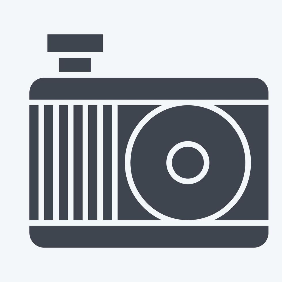 Icon Engine Cooling System. related to Car Maintenance symbol. glyph style. simple illustration vector