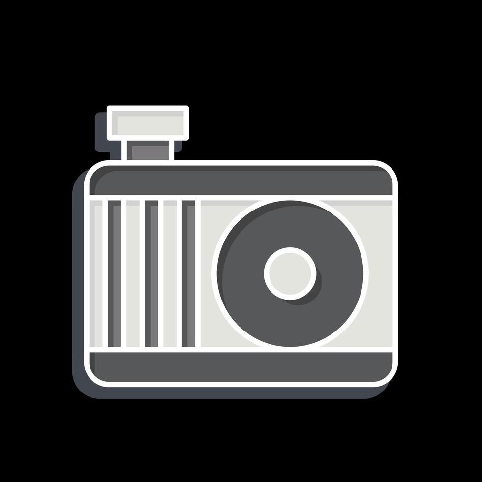 Icon Engine Cooling System. related to Car Maintenance symbol. glossy style. simple illustration vector