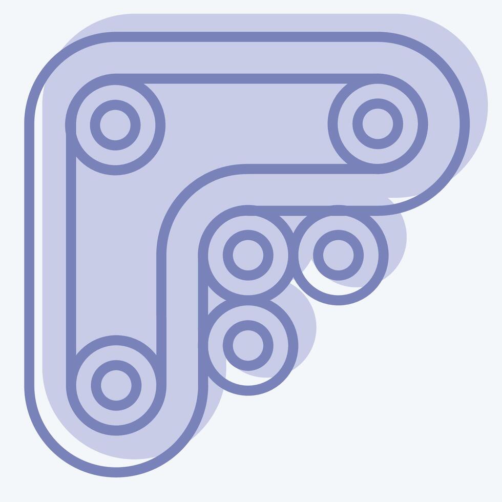 Icon Drive Belt. related to Car Maintenance symbol. two tone style. simple illustration vector