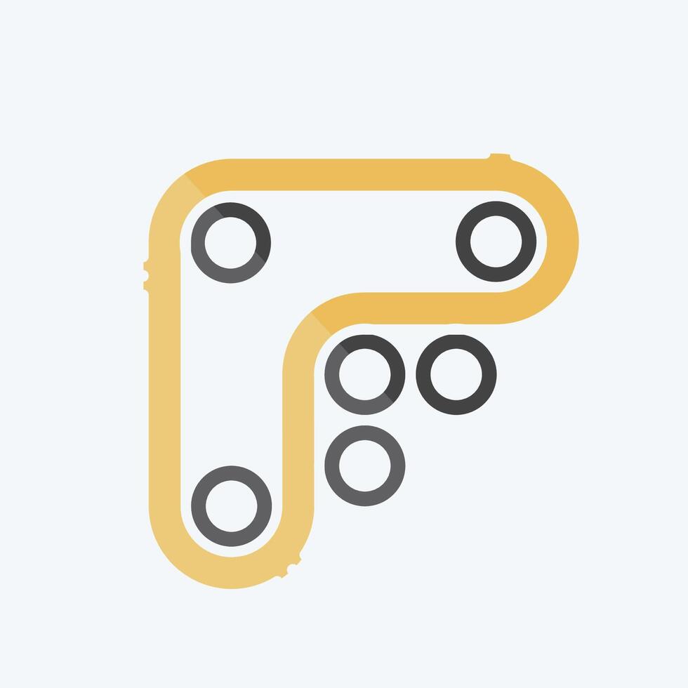 Icon Drive Belt. related to Car Maintenance symbol. doodle style. simple illustration vector