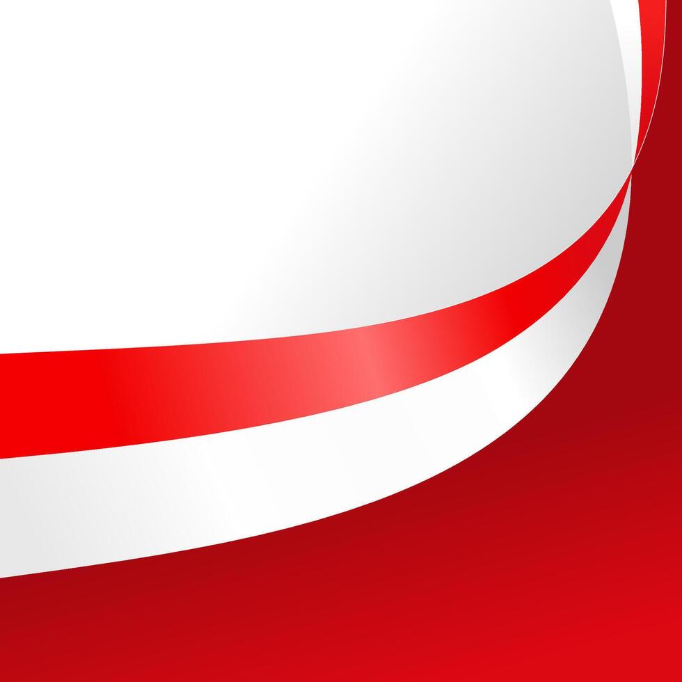 wavy red and white abstract background with copy space for text. indonesia noational day vector