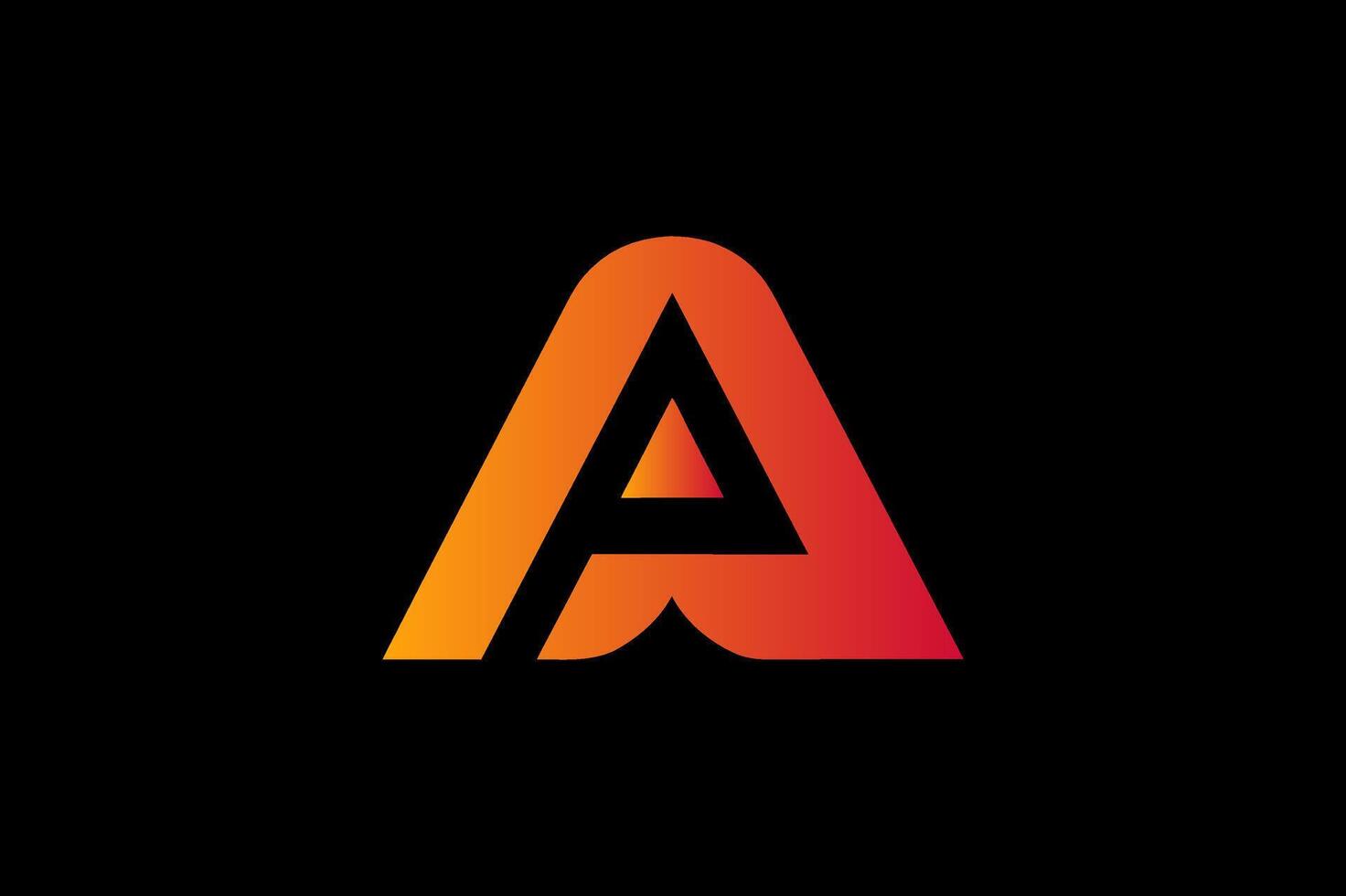 AR letter pictogram logo art vector