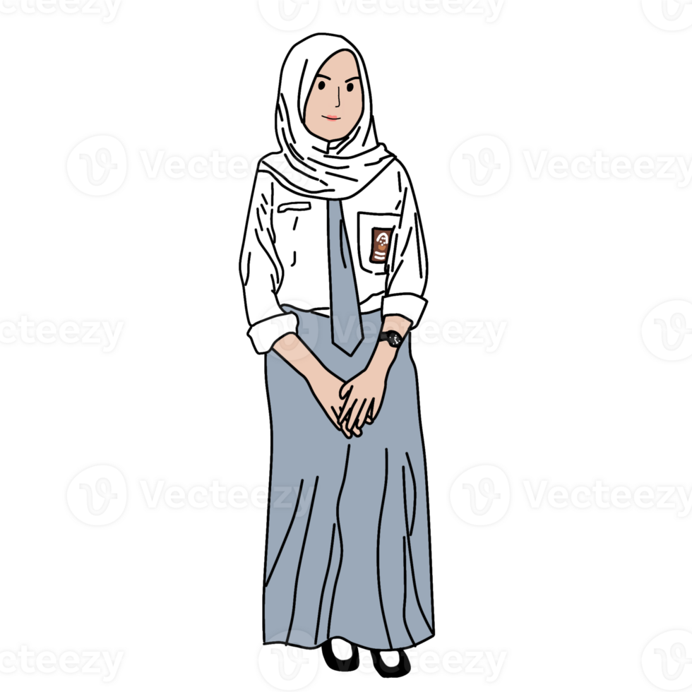 Indonesian junior high school uniform png