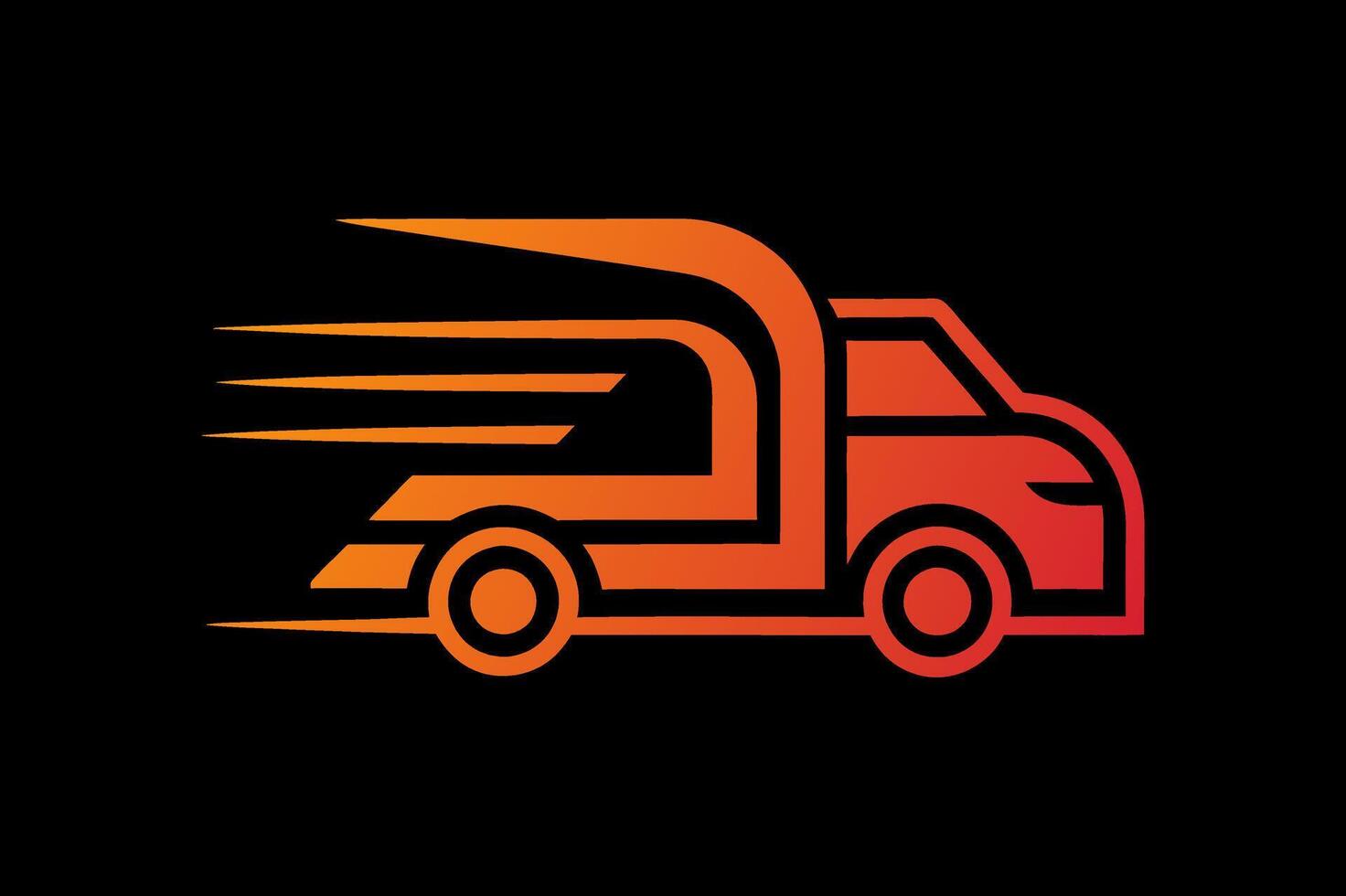 Abstract truck modern logo design vector