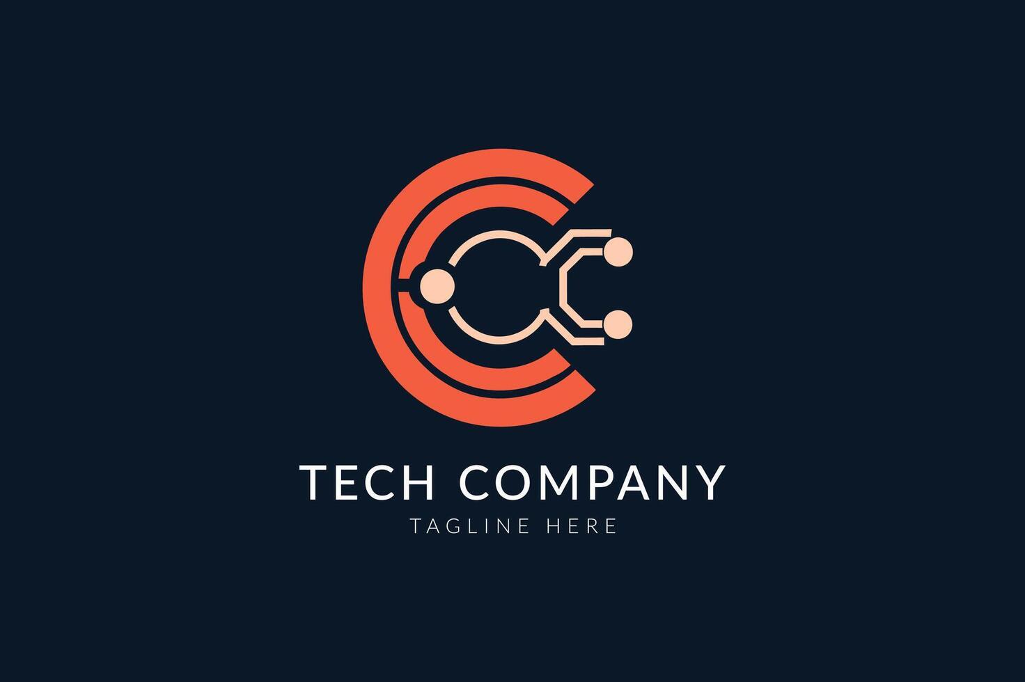 Tech letter C creative logo vector