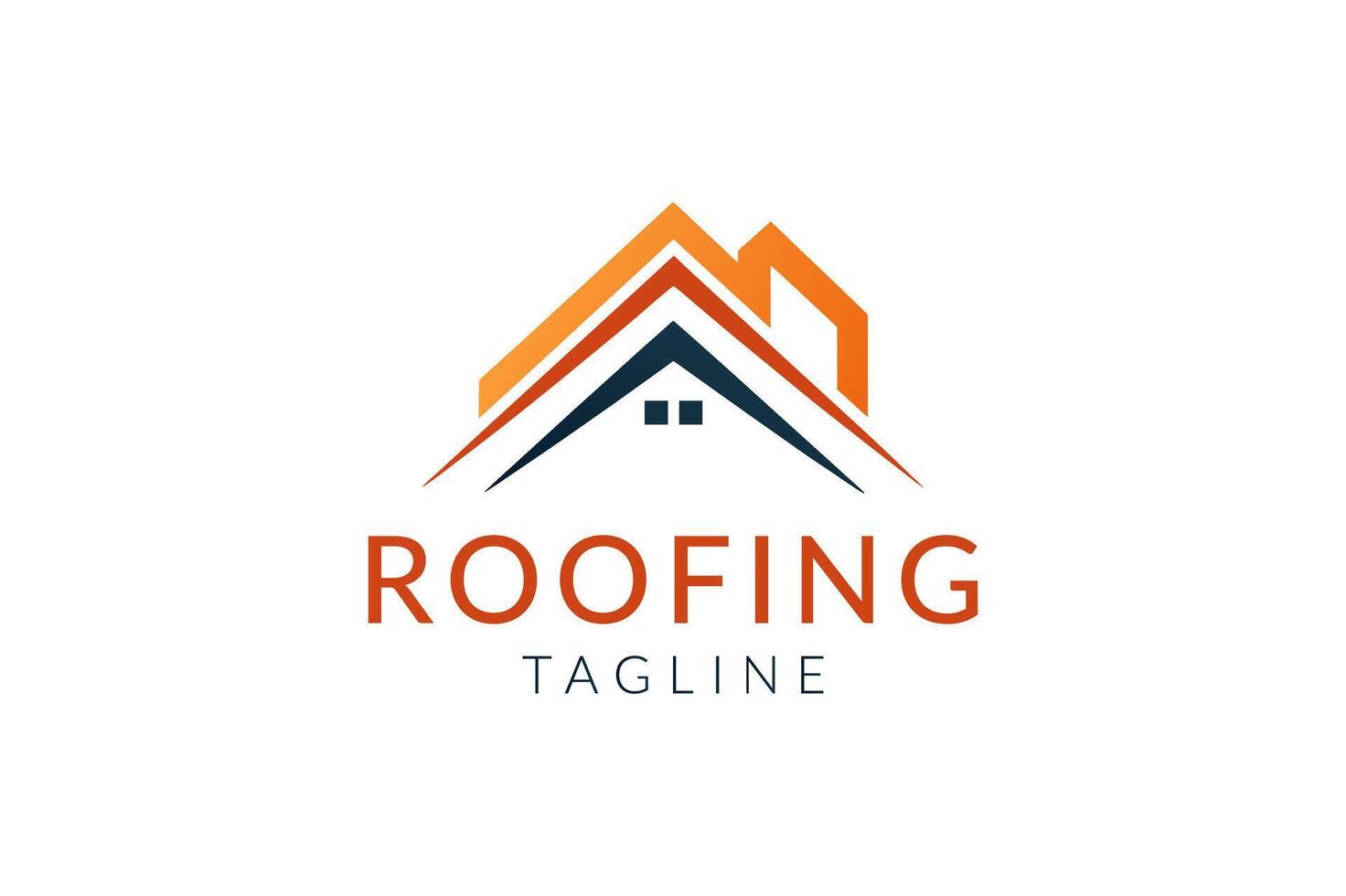 Roofing logo for corporate business agency vector