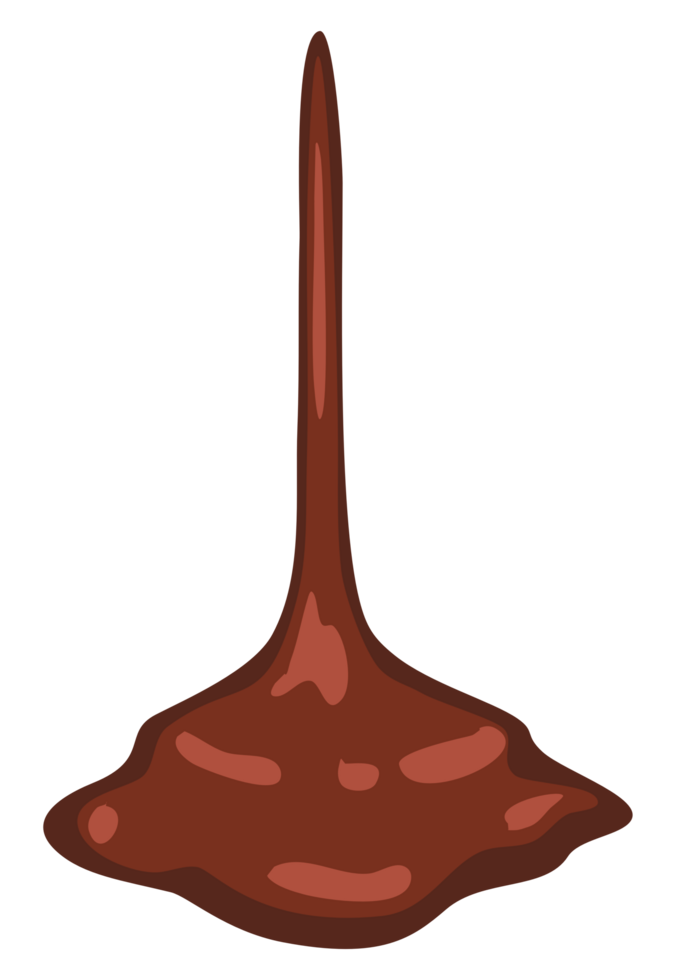 Brown chocolate sauce dripping syrup png