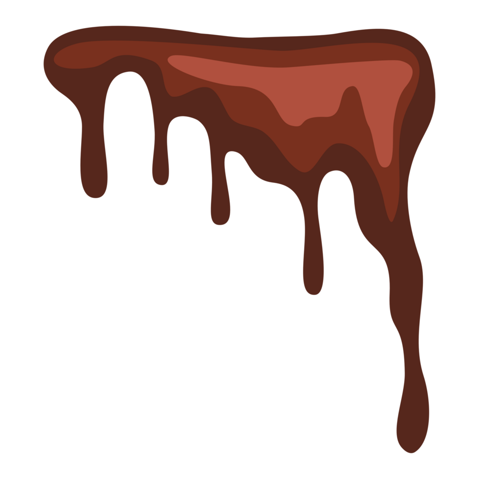 Brown chocolate sauce dripping syrup png