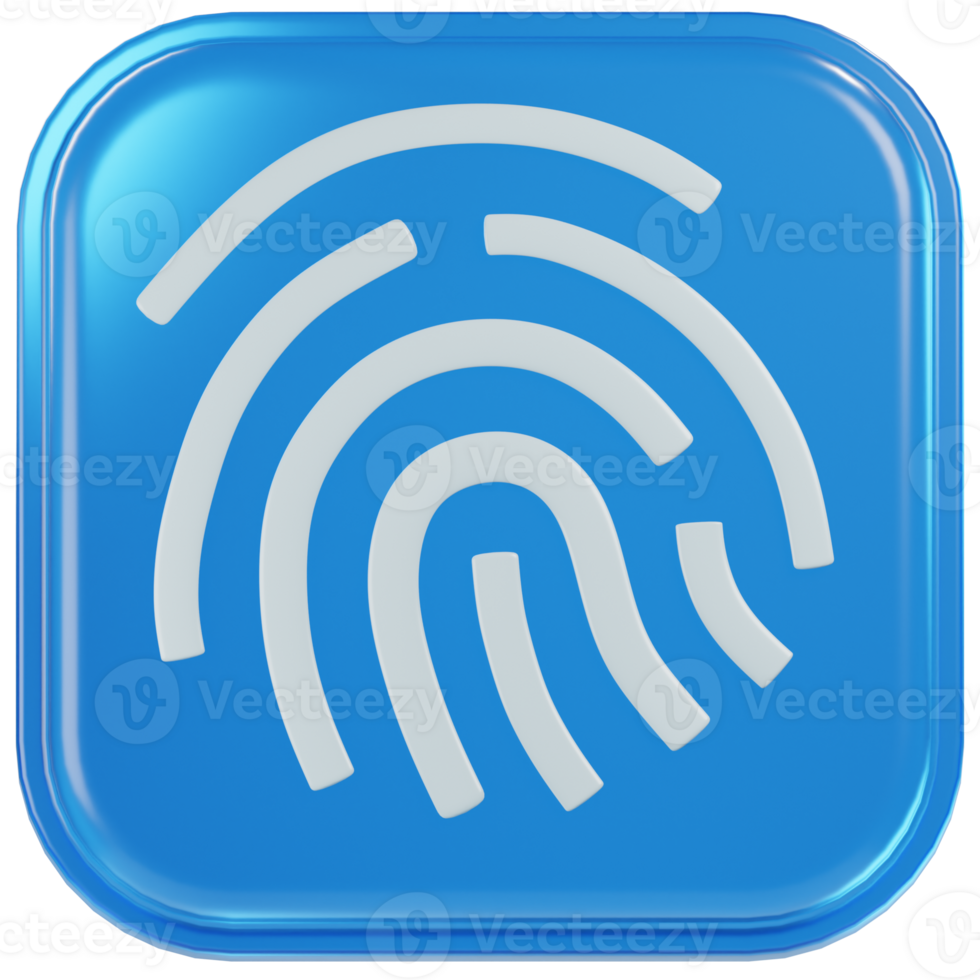fingerprint 3d icon png