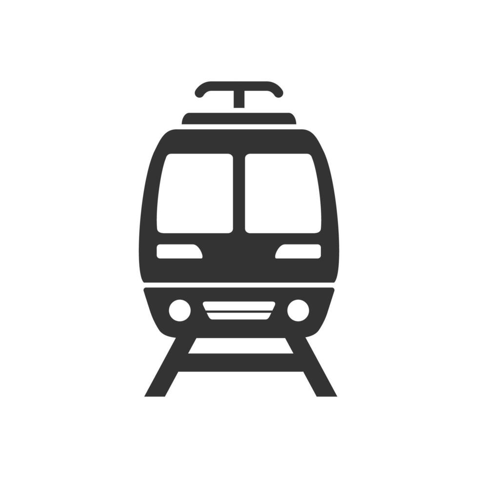 Train icon simple flat style illustration. vector