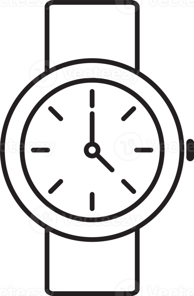Wrist watch icon for graphic design, logo, web site, social media, mobile app, ui illustration png