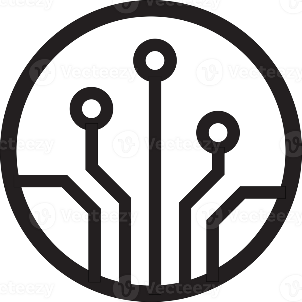 Circuit board, technology icon. For your web site design, logo, app, UI. illustration png