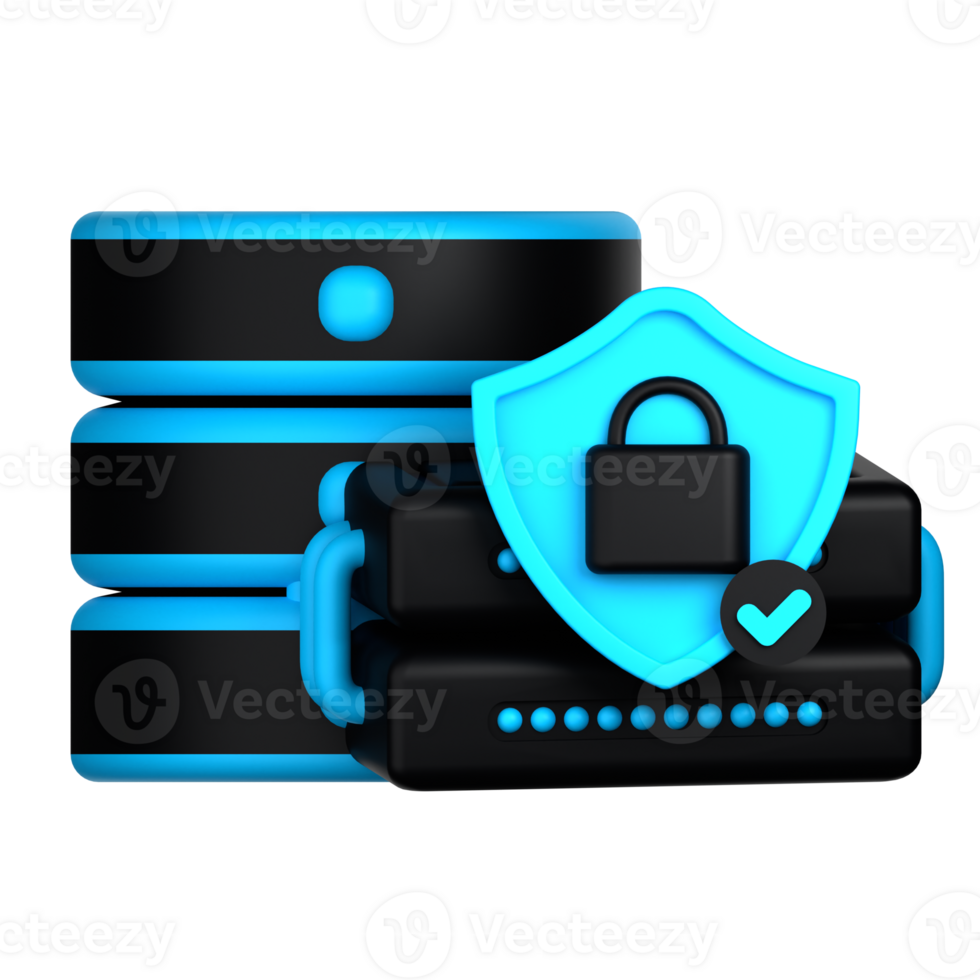 Cloud Data Storage 3d illustration. 3d render. 3d icon. png