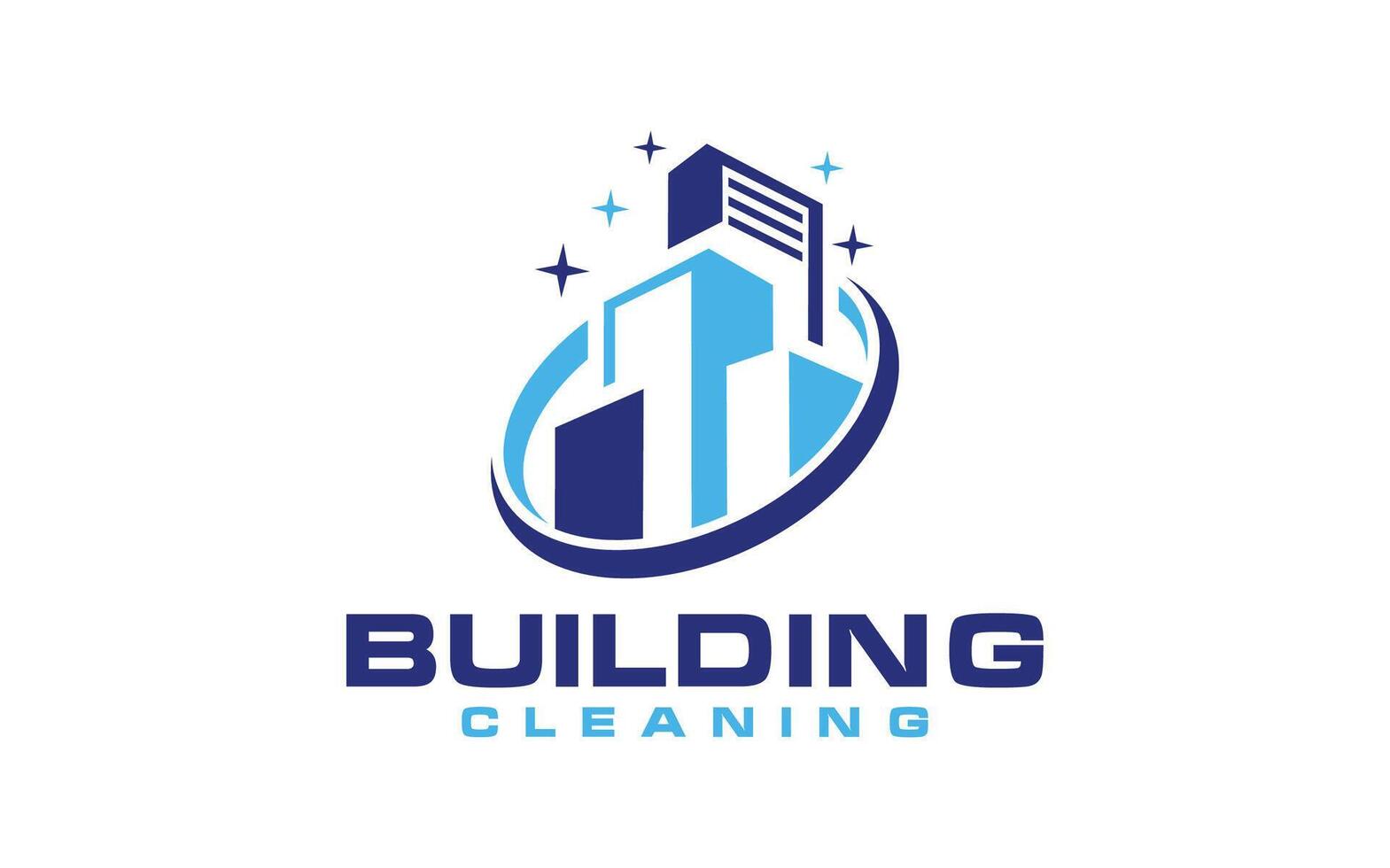Building Cleaning company badge emblem vector