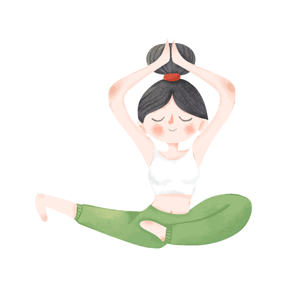 Exercise in the form of yoga png