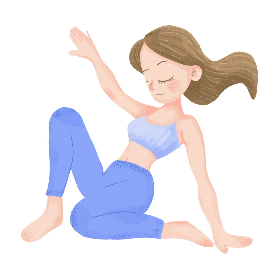 Exercise in the form of yoga png