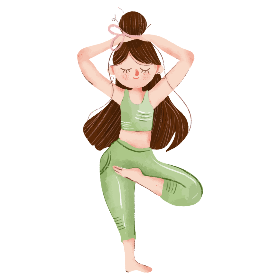 Exercise in the form of yoga png