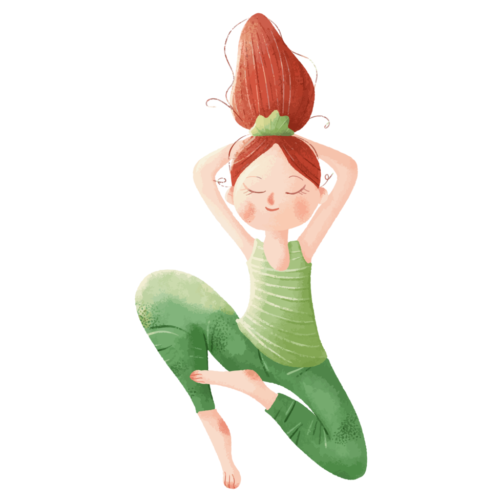 Exercise in the form of yoga png