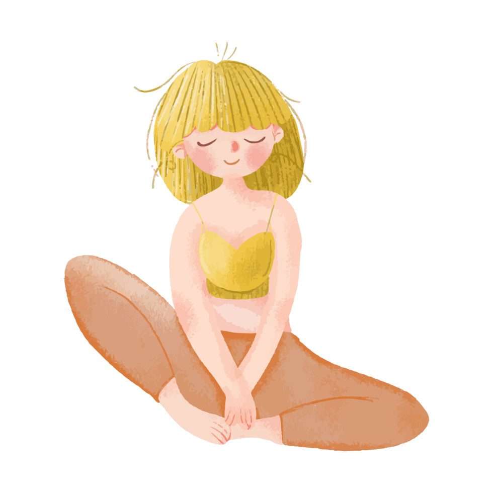 Exercise in the form of yoga png