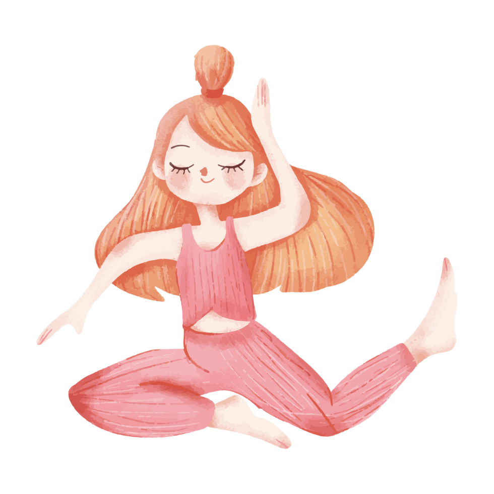 Exercise in the form of yoga png