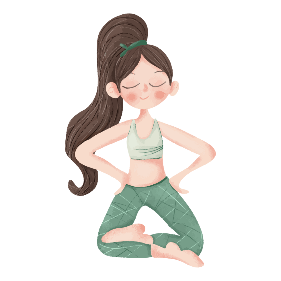 Exercise in the form of yoga png