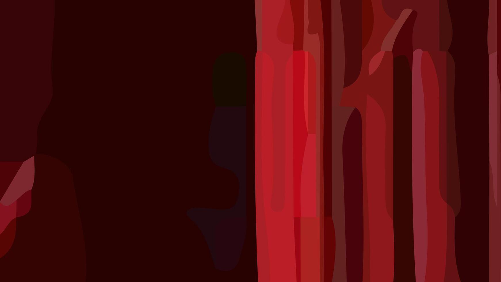 Aesthetic abstract composition with much unique combination of shapes and red colors vector