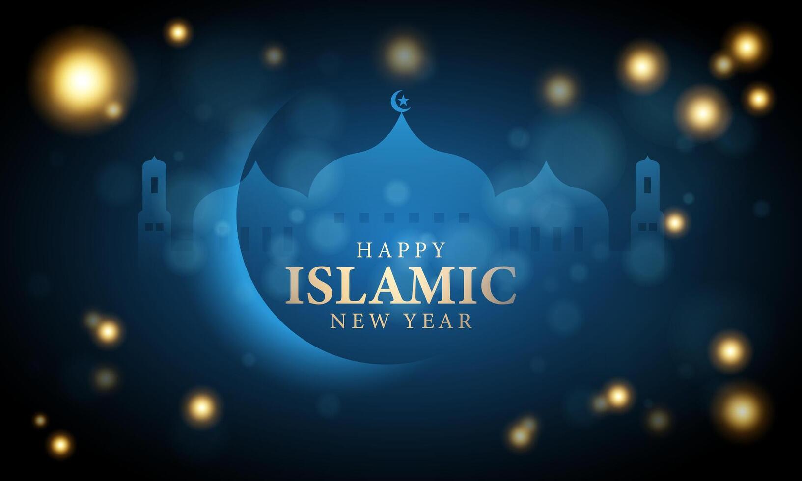 Islamic New Year Greeting Card. vector