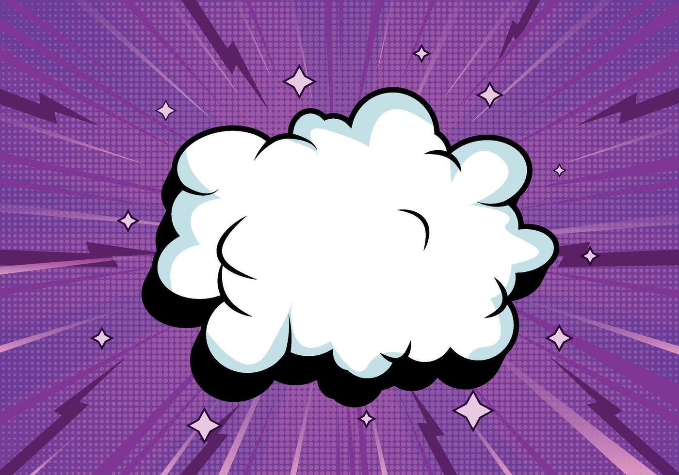 Background Comic with Cloud and Star vector