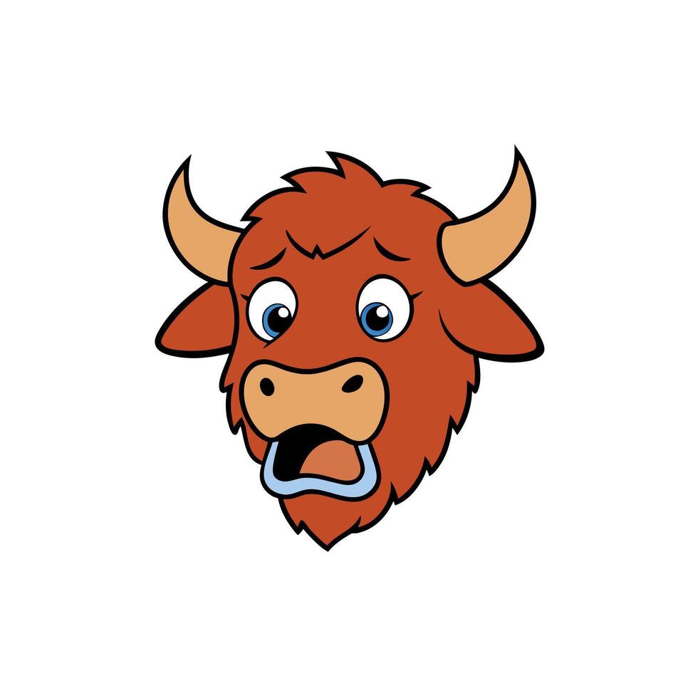 Bigmouth Buffalo cries icon illustration vector