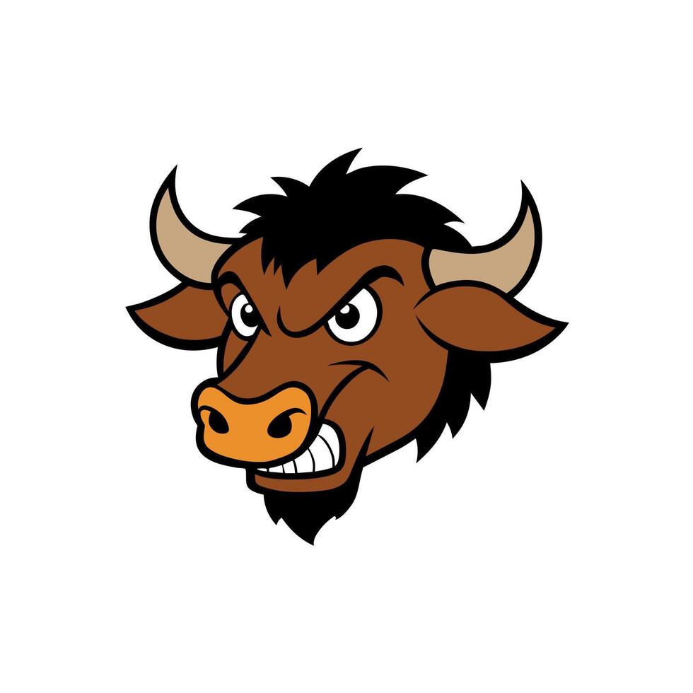 Bigmouth Buffalo angry icon illustration vector