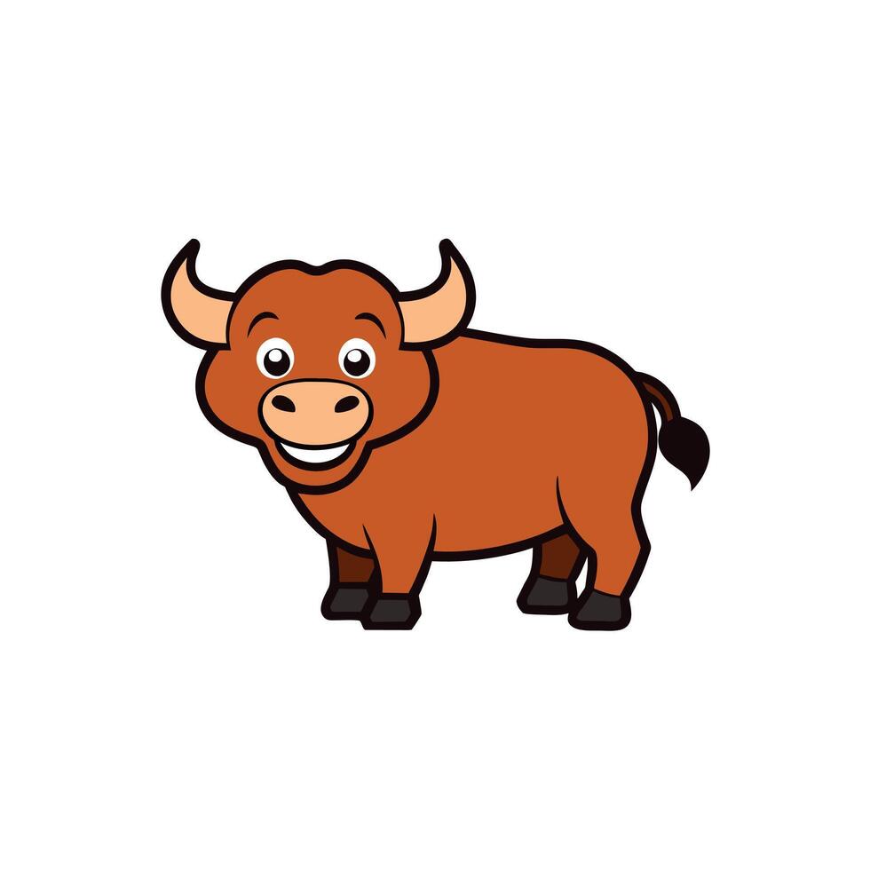 Bison smiles icon illustration vector