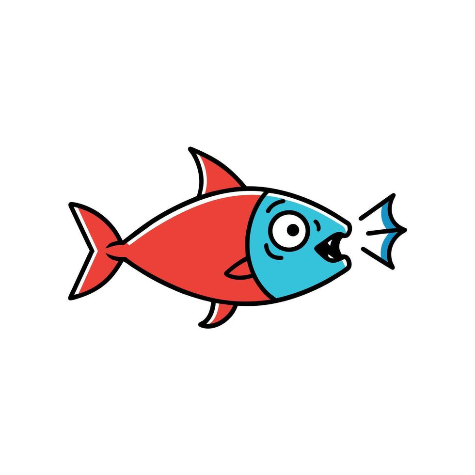 Bigeye Tuna knocks icon illustration vector