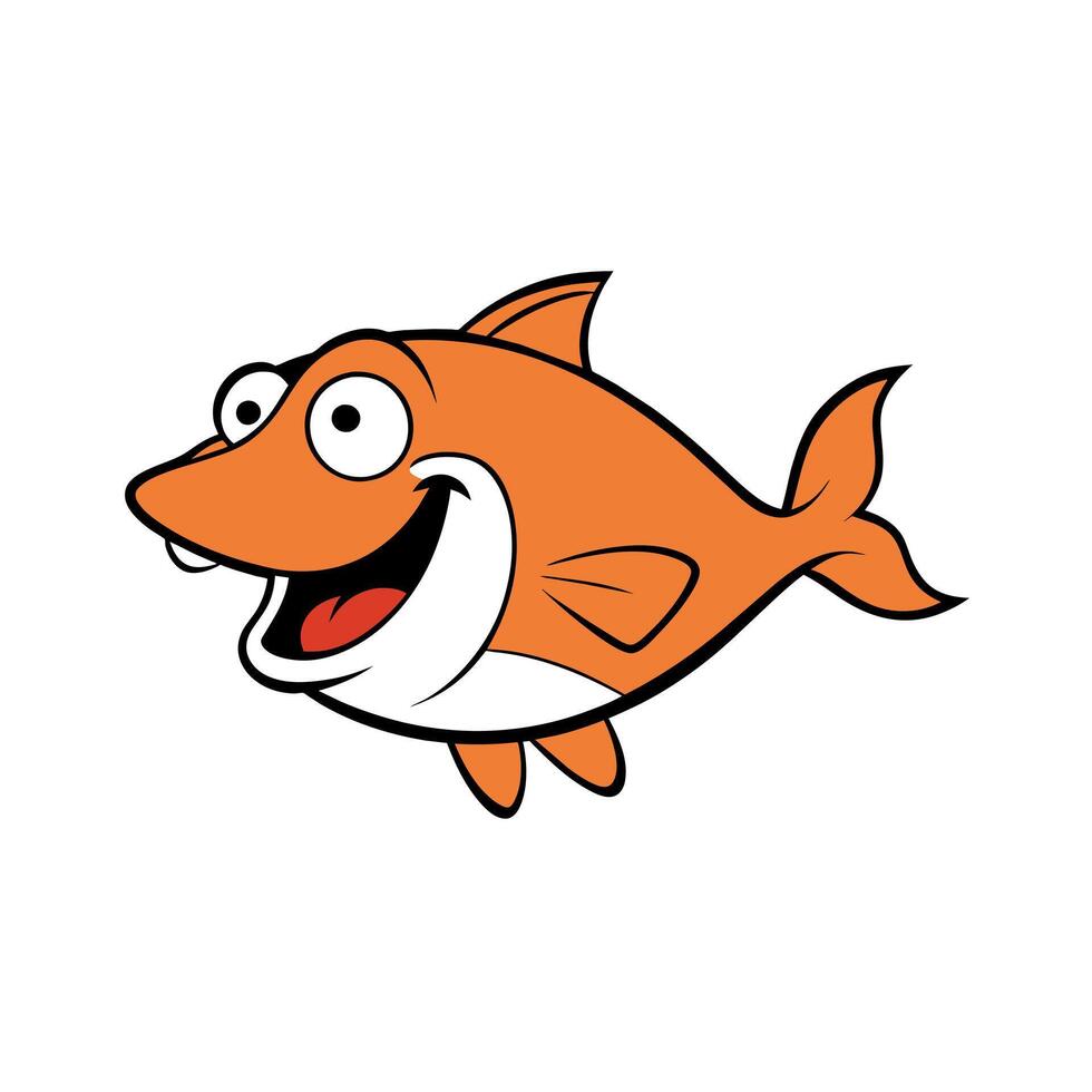 Bighead Carp fish laughs icon illustration vector
