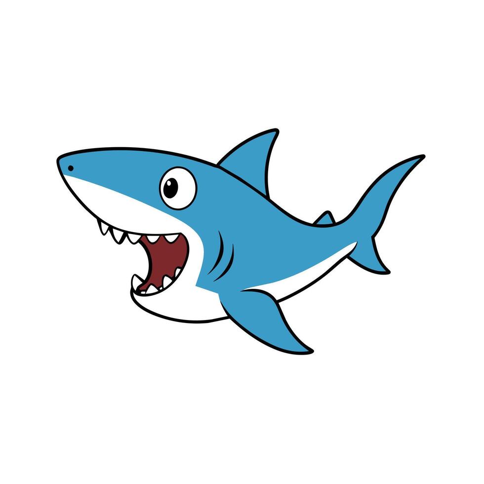 Bignose Shark screams icon illustration vector