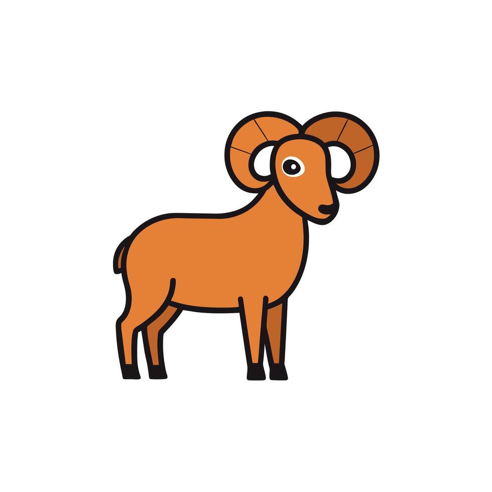 Bighorn Sheep looks icon illustration vector